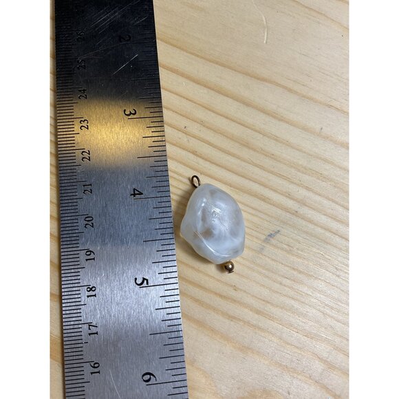 Polished Faux Scottish Chalcedoney Crystal Pendant - Picture 3 of 3